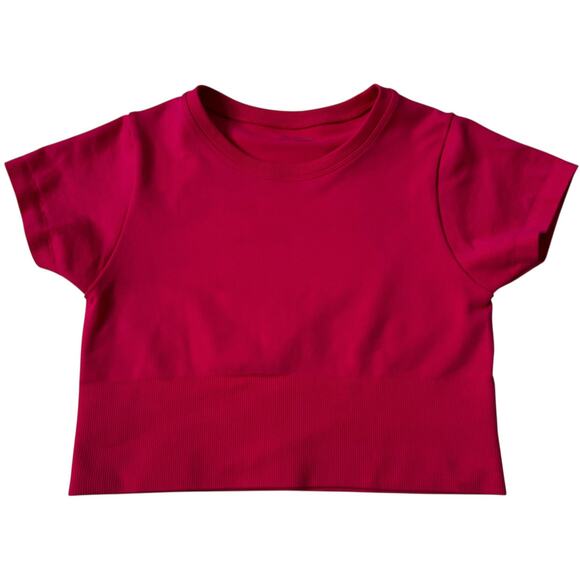 Offline by Aerie Pink Seamless Fitted Crop Top Women's Size Small | 26-38 - Picture 3 of 7